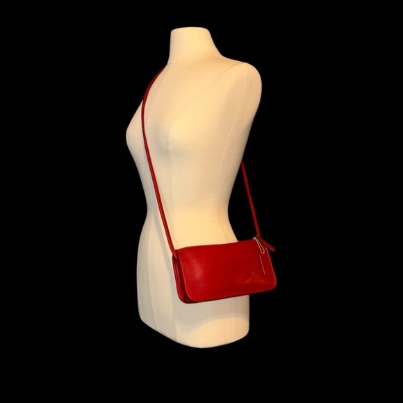 Coach | Vintage NYC 6249 Slim Crossbody | Rare Red Leather | Early 1980s - Picture 1 of 11